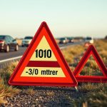 Jak ustawić trójkąt ostrzegawczy – odległość 100 m i 30–50 m, pobocze oraz najczęstsze błędy
