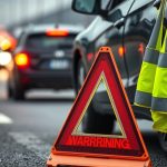 Jak zabezpieczyć miejsce awarii lub kolizji: trójkąt, światła awaryjne, kamizelka i kolejność działań