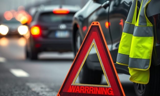 Jak zabezpieczyć miejsce awarii lub kolizji: trójkąt, światła awaryjne, kamizelka i kolejność działań